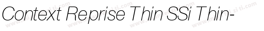Context Reprise Thin SSi Thin字体转换